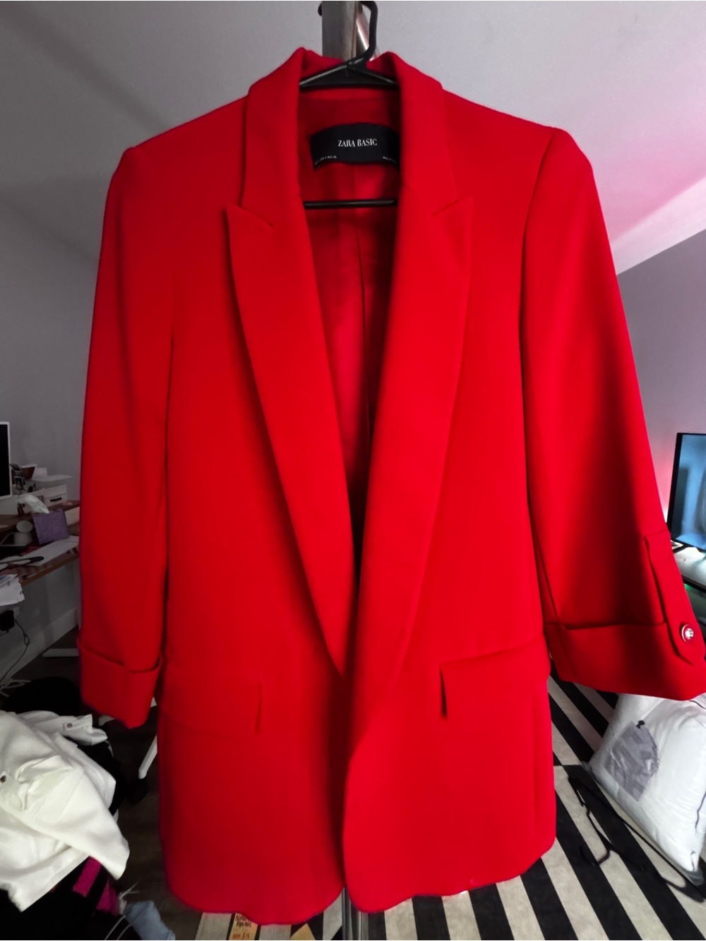 Zara Bright Red Women's Blazer Jacket